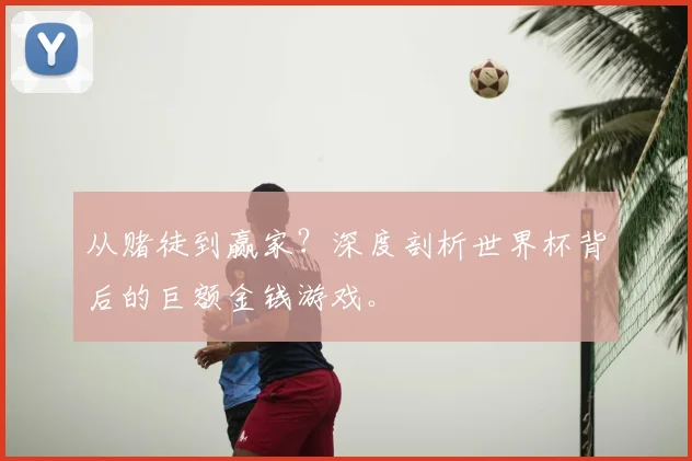 从赌徒到赢家?深度剖析世界杯背后的巨额金钱游戏。